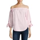 I Jeans By Buffalo Off Shoulder Tie Sleeve Top