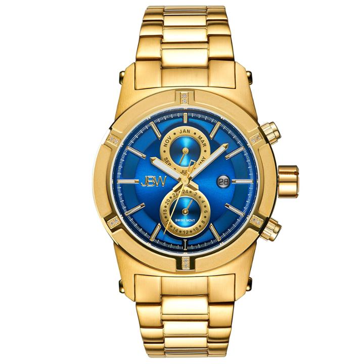 Jbw Strider 1/10 Ct. T.w. Diamond Accent Mens Gold Tone 2-pc. Watch Boxed Set-j6263h-set