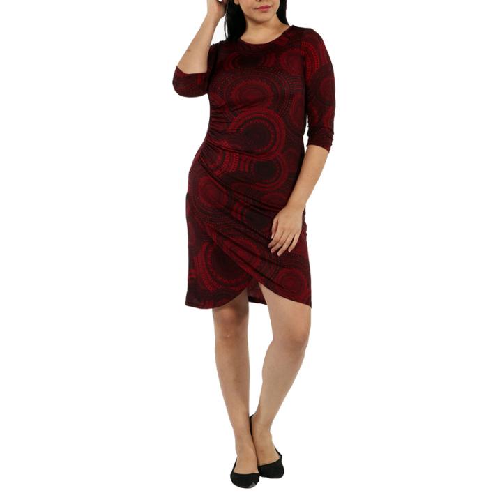 24/7 Comfort Apparel Center Of Attention Sheath Dress-plus