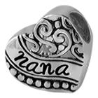 Forever Moments&trade; Oxidized Nana Heart Charm Bracelet Bead