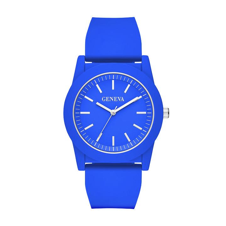 Geneva Mens Blue Strap Watch-fmdjm593