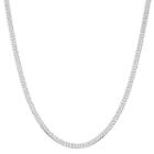 Made In Italy Mens Sterling Silver 22 Double Rombo Chain Necklace