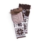Muk Luks Women's Snowflake Long Flip Mittens