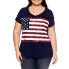 St. John's Bay Short Sleeve Liberty T-shirts - Plus