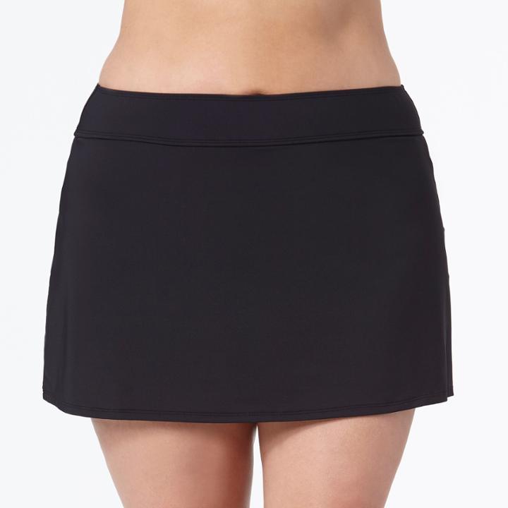 Liz Claiborne Solid Swim Skirt-plus