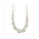 Vieste Silver-tone Crystal Lacy Collar Necklace