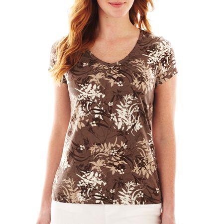 St. John's Bay Short-sleeve V-neck Tee