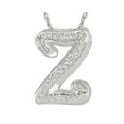 1/7 C.t. Tw. Diamond Sterling Silver Z Pendant