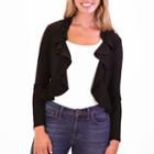 Nina Leonard Small Dot Mesh Back Bolero