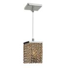 Prism Collection 1 Light Chrome Finish And Crystalsquare Mini Pendant