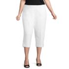 Alfred Dunner Los Cabos Eyelet Cuffed Capri- Plus
