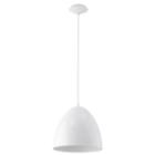 Eglo Coretto 1-light 11 Inch Steel / Glossy Whitependant Ceiling Light
