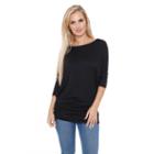 White Mark Banded Dolman T-shirt