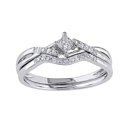 1/5 Ct. T.w. Diamond 10k White Gold Bridal Ring Set
