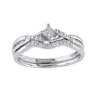1/5 Ct. T.w. Diamond 10k White Gold Bridal Ring Set