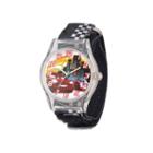 Disney Cars Ids Black And White Nylon Strap Watch
