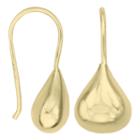 Silver Reflections&trade; Gold Over Brass Sculptural Teardrop Earrings