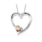 Inspired Moments&trade; Sterling Silver Mother Heart Pendant Necklace