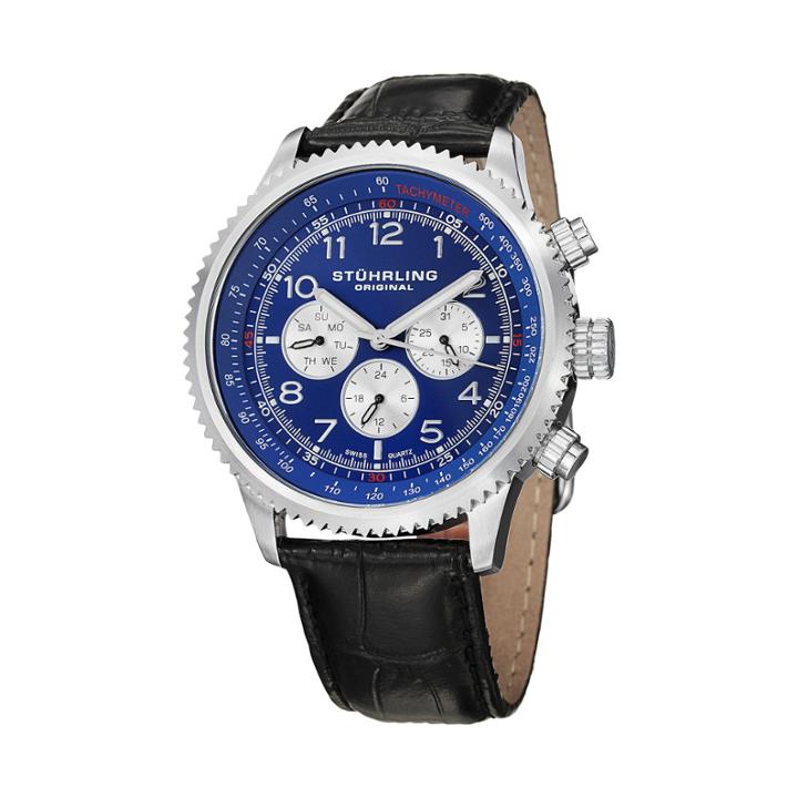 Stuhrling Mens Black Strap Watch-sp14727