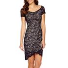 Bisou Bisou Cap-sleeve Lace Bodycon Dress