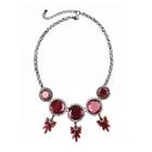 Mixit Hematite Red Statement Necklace