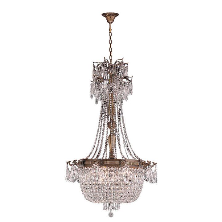 Winchester Collection 10 Light Antique Bronze Finish And Clear Crystal Chandelier