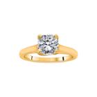 1 Ct. Round Certified Diamond Solitaire 14k Yellow Gold Ring