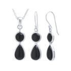 Womens 2-pc. Black Onyx Sterling Silver Jewelry Set