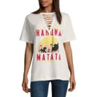 Short Sleeve Lace Up Hakuna Matata Graphic T-shirt