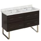 47.5-in. W Floor Mount Dawn Grey Vanity Set For 3h4-in. Drilling Bianca Carara Top White Um Sink