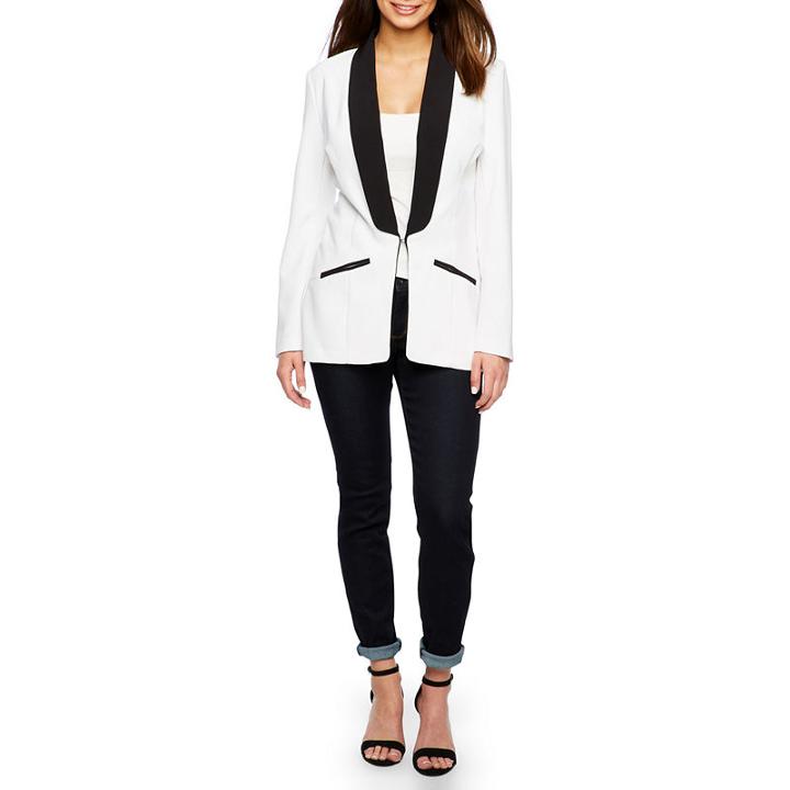Bold Elements Long Sleeve Sexy Stretch Tuxedo Blazer