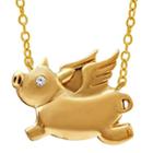 Aspca Tender Voices Diamond-accent Flying Pig Necklace