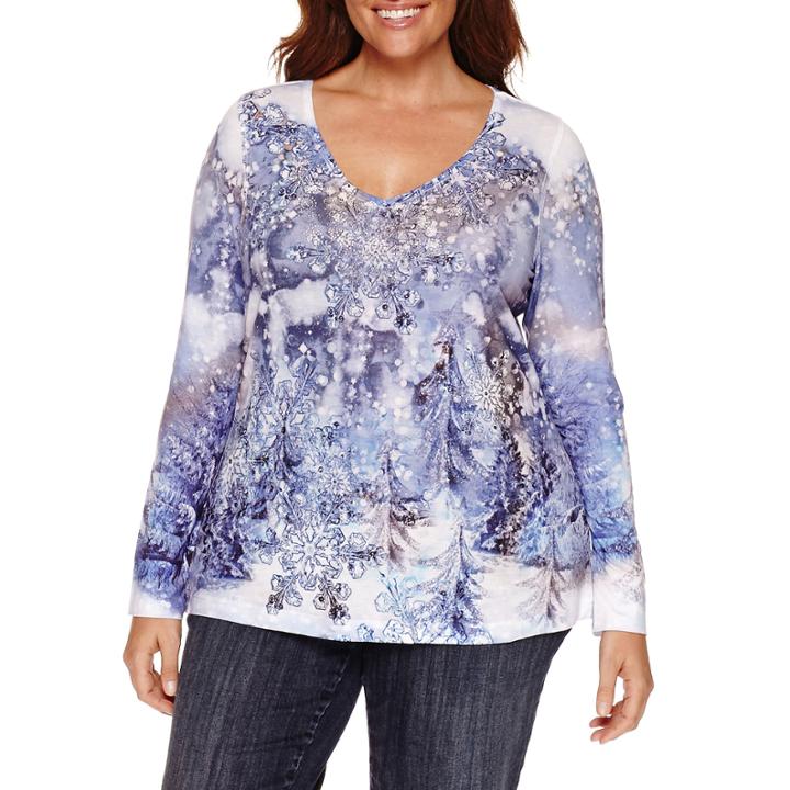 Unity World Wear Long Sleeve V Neck T-shirt-plus