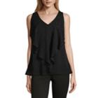 By & By Sleeveless Chiffon Dress Shirt Juniors