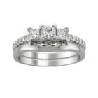 Love Lives Forever Womens 1 Ct. T.w. White Diamond 14k Gold 3-stone Ring