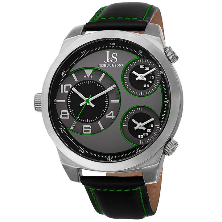 Joshua & Sons Mens Black Strap Watch-j-88gn