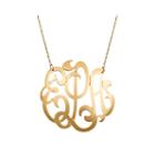 Personalized 12k Gold-filled 25mm Monogram Necklace
