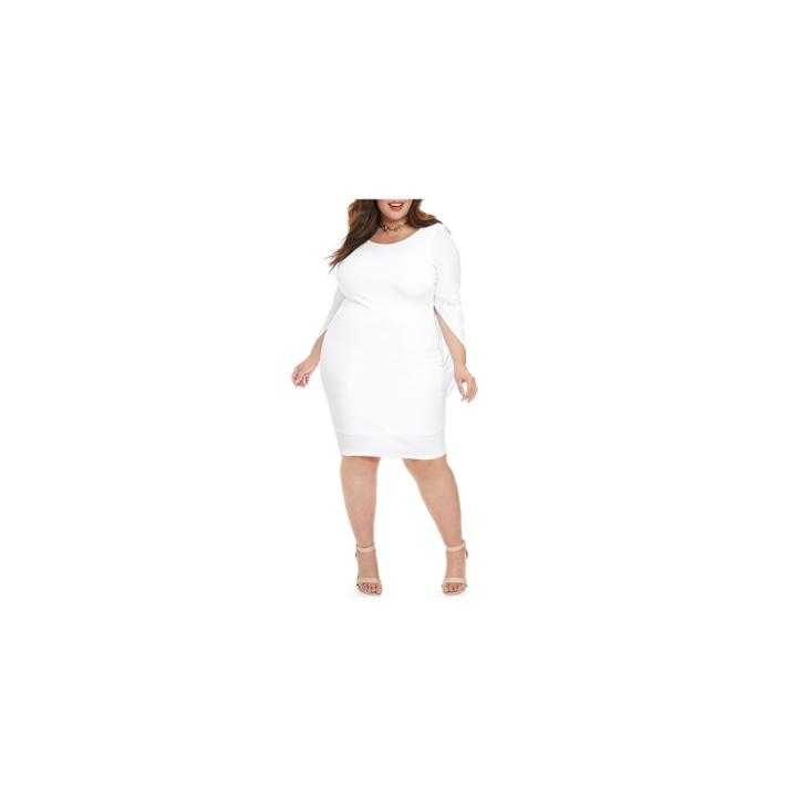 Fashion To Figure Sienna Shawl Sleeve Bodycon Dress-plus