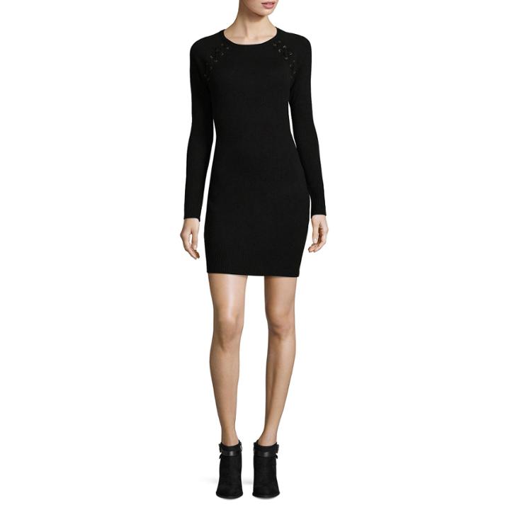 By & By Long Sleeve Embellished Bodycon Dress-juniors