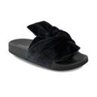 Olivia Miller Velvet Bow Womens Slide Sandals