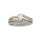 3/4 Ct. T.w. Certified Diamonds 14k Two-tone Gold Bridal Ring Set
