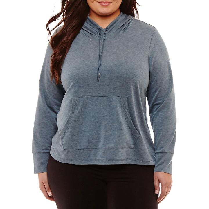 St. John's Bay Active Long Sleeve Hoodie With Pockets-plus