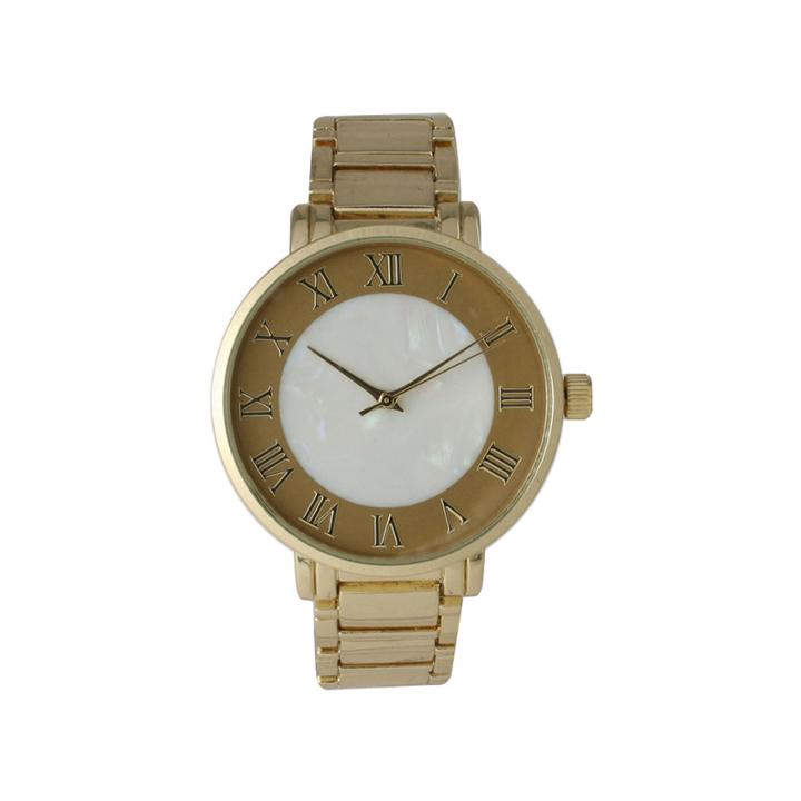 Olivia Pratt Womens Gold Tone Strap Watch-15255mpgold