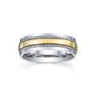 Two-tone Stainless Steel Ring, Womens 6mm