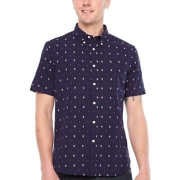 Jmco Short Sleeve Pattern Button-front Shirt