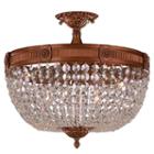 Winchester Collection 6 Light Clear Crystal Semi Flush Mount Ceiling Light