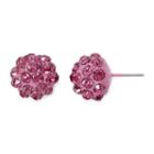 Breast Cancer Awareness Pink Fireball Earrings