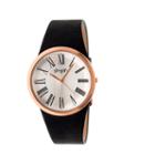 Simplify Mens The 2000 Rose Gold With Silver Dial Black Leather-band Watch Sim2005