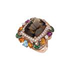 Levian Corp Le Vian Womens High Pressure/high Temperature Brown Quartz 14k Gold Cocktail Ring