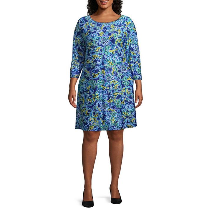 Lark Lane Must Have Printed Paisley Dress - Plus